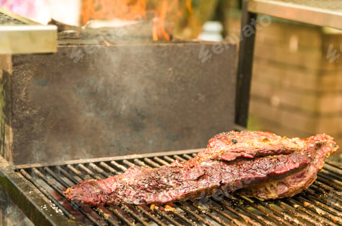 Preview: Meat And Vegetable Exhibition On A Barbecue Known As Parrilla. Typical Barbecue From The South Of