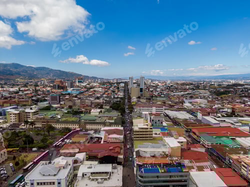 Preview: Beautiful Aerial View Of The City Of San Jose With View Of The Sabana Park And The Stadium.