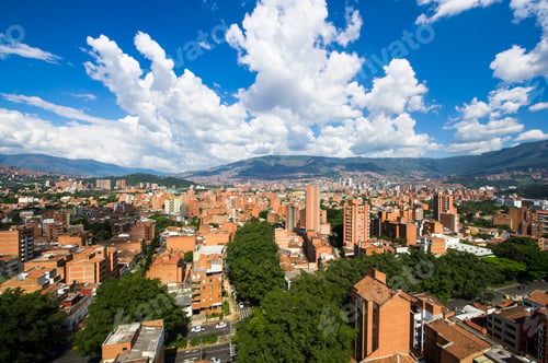 Preview: Panoramic Of Medellin. Sunny Day.