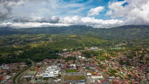 Preview: Beautiful Aerial View Of The Town Of Perez Zeledon In Costa Rica