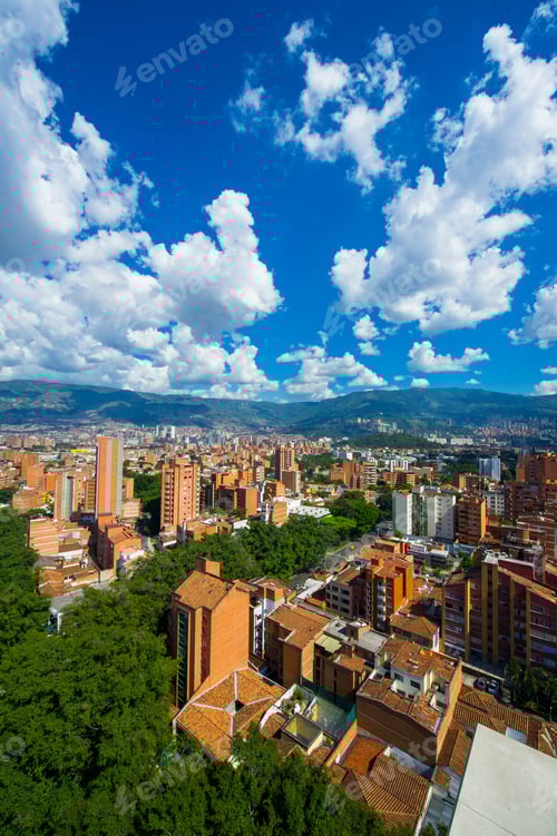 Preview: Panoramic Of Medellin. Sunny Day.