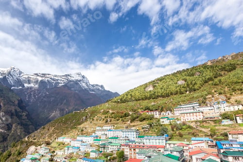Preview: Namche Bazaar Village On The Way To Everest Base. Nepal. Asia.