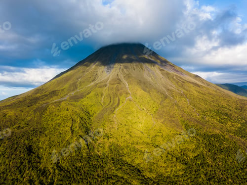 Preview: Beautiful Cinematic Aerial View Of The Arenal Volcano In Costa Rica