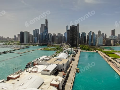 Preview: Beautiful Aerial View Of The Chicago Navy Pier