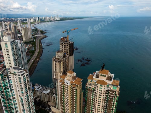 Preview: Beautiful Aerial View Of The Panama City Buildings Parks And Marina