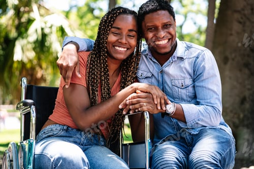 Preview: Woman In A Wheelchair At The Park With Her Boyfriend.