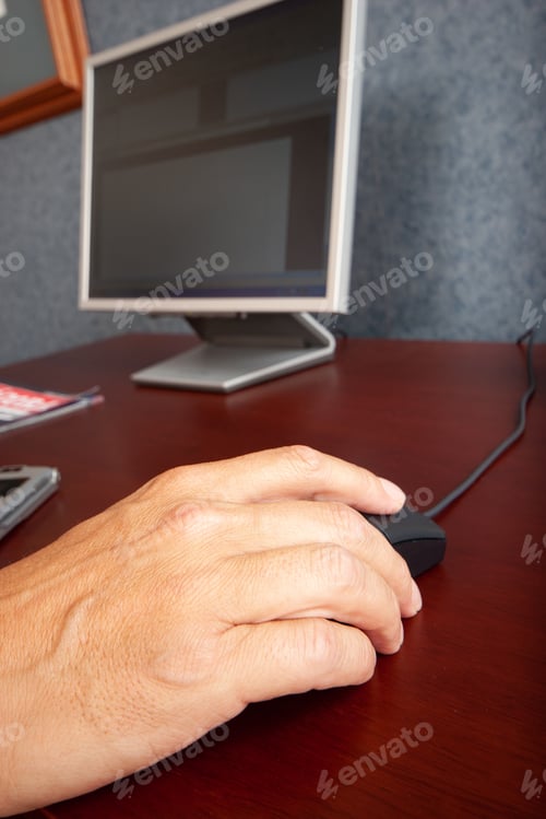 Preview: A Woman'S Hand On A Keyboard