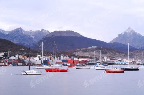 Preview: View Of The City Of Ushuaia, Tierra Del Fuego, Argentina.