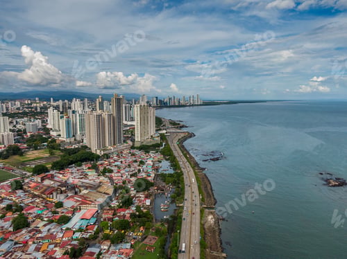 Preview: Beautiful Aerial View Of The Panama City Buildings Parks And Marina