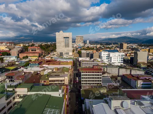 Preview: Beautiful Aerial View Of The Empty Streets Of San Jose And The Central Avenue