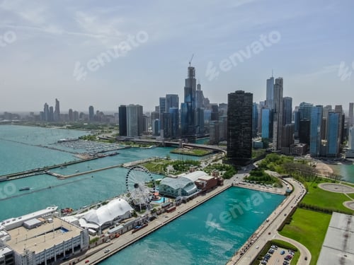 Preview: Beautiful Aerial View Of The Chicago Navy Pier