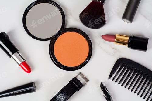 Preview: Close-Up Of Some Make Up And Beauty Cosmetics.