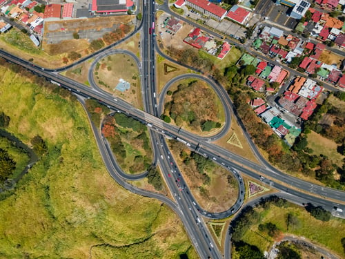 Preview: Beautiful Aerial View Of A Highway Road In Costa Rica