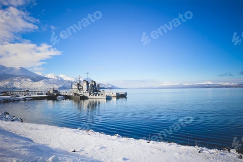 Preview: View Of Beautiful Ushuaia In Winter. Patagonia, Argentina, South America