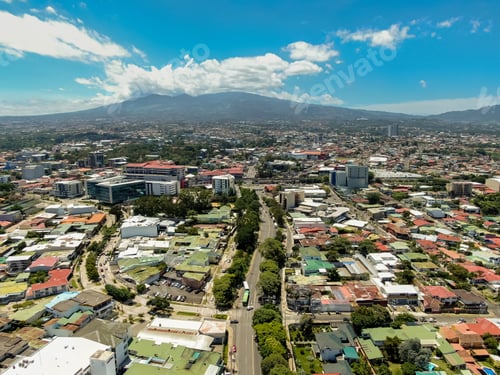 Preview: Beautiful Aerial View Of The Town Of San Pedro Costa Rica