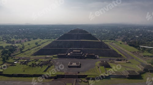Preview: Beautiful Aerial View Of The Mexican Pyramids Of Teotihuacan Sun And Moon