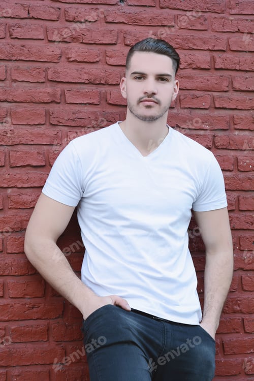 Preview: Portrait Of Young Latin Man. Urban Scene.