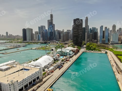 Preview: Beautiful Aerial View Of The Chicago Navy Pier