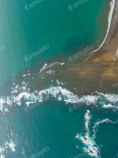 Preview: Beautiful Aerial View Of The Majestic Whale Tale In The Beach Of The National Park Marino Ballena