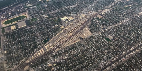 Preview: Beautiful Aerial View Of The Chicago Suburbs Seen From The Airplane