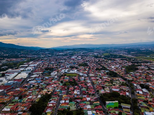 Preview: Beautiful Aerial View Of The Cartago City In Costa Rica