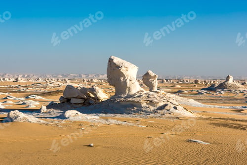Preview: The White Desert At Farafra In The Sahara Of Egypt. Africa.