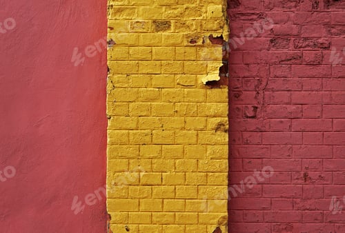 Preview: Red And Yellow Brick Wall Background
