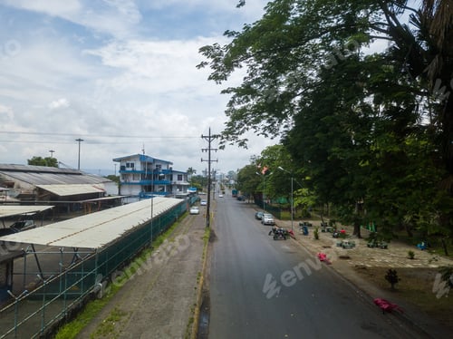 Preview: Beautiful Aerial View Of Limon Down Town And Church In Costa Rica