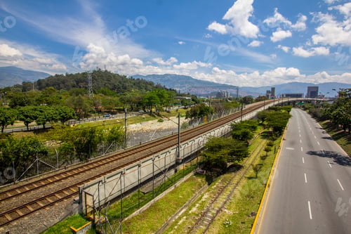 Preview: City Landscape And Medellin River.