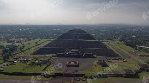 Preview: Beautiful Aerial View Of The Mexican Pyramids Of Teotihuacan Sun And Moon