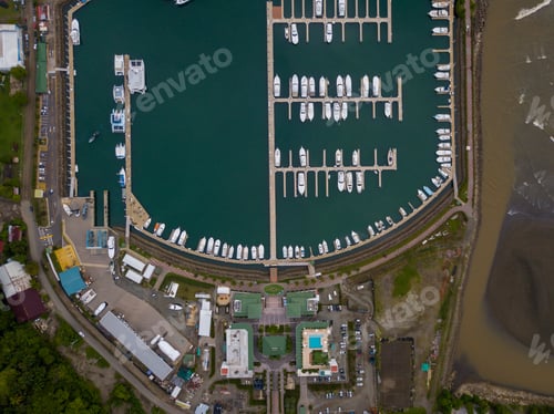 Preview: Beautiful Aerial View Of The Marina In Quepos Costa Rica