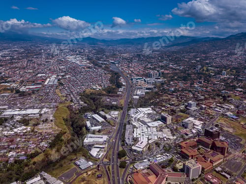 Preview: Beautiful Aerial View Of The Highway In Escazu Costa Rica
