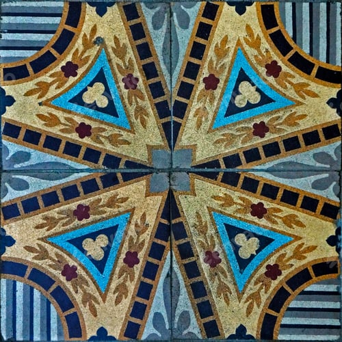Preview: Ancient Hydraulic Tiles On Floor