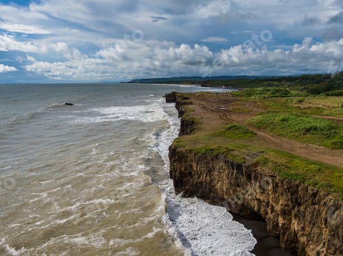 Preview: Beautiful Aerial View Of El Peñon De Guacalillo In Puntarenas Costa Rica