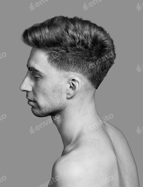 Preview: A Grayscale Shot Of A Young Male Isolated On A Smooth Background