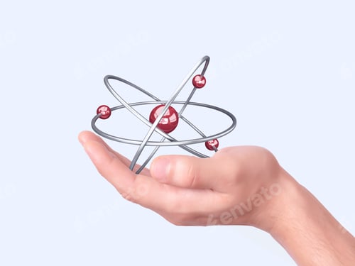 Preview: Holding Molecule Symbol In His Hands