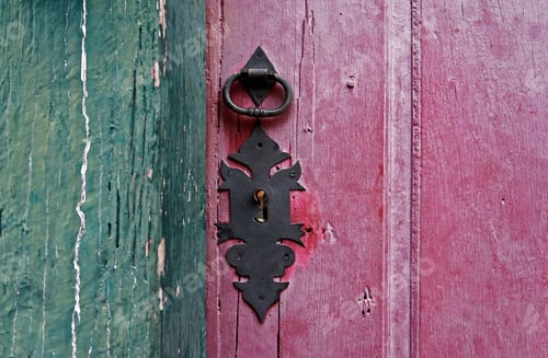 Preview: Ancient Baroque Door Detail, Tiradentes, Minas Gerais, Brazil