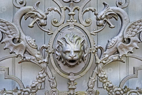 Vorschau: Dekoratives Gitter aus Schmiedeeisen (Detail)