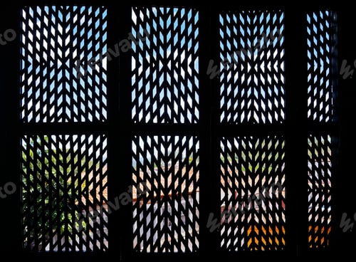Preview: Colonial Window With Wooden Truss In Historical City Of Diamantina, Brazil