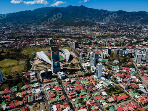 Preview: Beautiful Aerial Landscape View Of The Center City Of Costa Rica