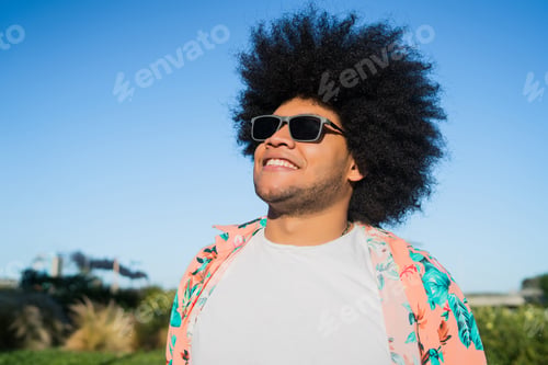 Preview: Portrait Of Young Latin Man Outdoors.