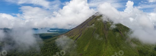 Preview: Beautiful Aerial View Of The Colosal Arenal Volcano In The Costa Rica