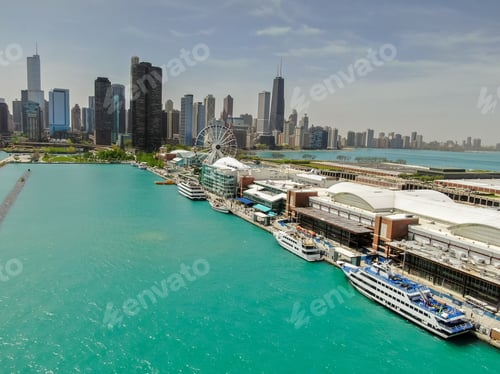 Preview: Beautiful Aerial View Of The Chicago Navy Pier