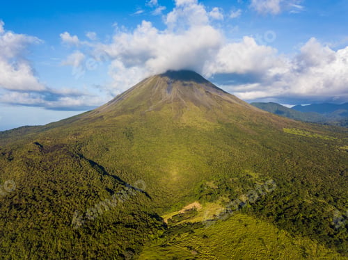 Preview: Beautiful Cinematic Aerial View Of The Arenal Volcano In Costa Rica