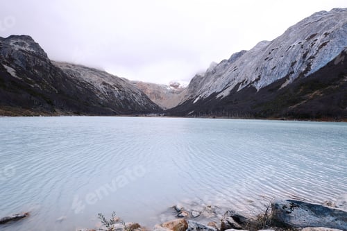 Preview: View Of The Emerald Lake (Laguna Esmeralda) In Ushuaia, Tierra Del Fuego, Argentina.
