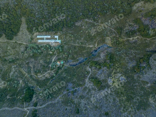 Preview: Beautiful Aerial View Of The Chirripo Base Camp In Bird View