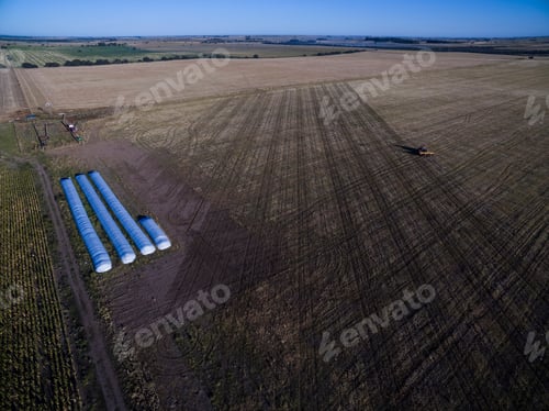 Preview: Tractor And Seeder, Direct Sowing In The Pampa, Argentina