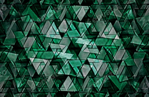 Preview: Green Abstract Triangle Pattern Background