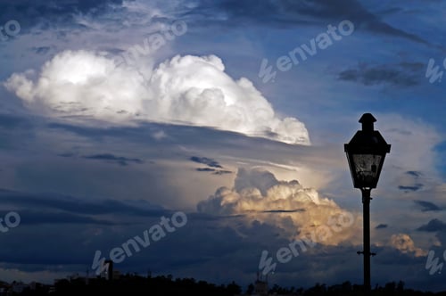 Preview: Light Pole And Cloudy Sky, Sao Joao Del Rei, Brazil