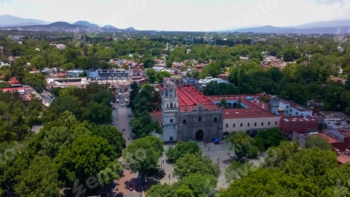 Preview: Aerial View Of The City Of Coyoacan Mexico Church And Park